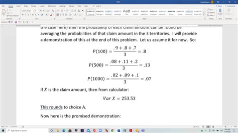 Actuarial SOA Exam P Sample Question 174 Once 234 Solution YouTube