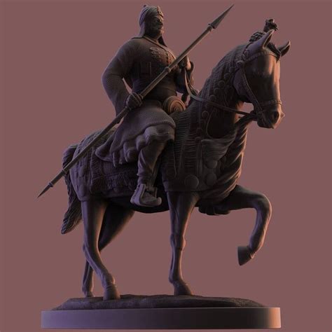 Artstation Maharana Pratap 3d Sculpt Prasad Nambiar Royal Rajput