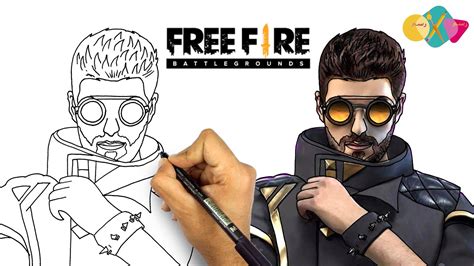 How To Draw Dj Alok From Free Fire Easy Drawings Dibujos Faciles