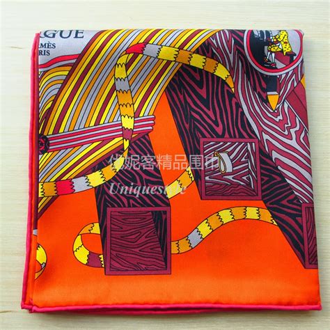 Love Bags Hermes Point D Orgue Silk Twill Scarf Hand Rolled 36 X36