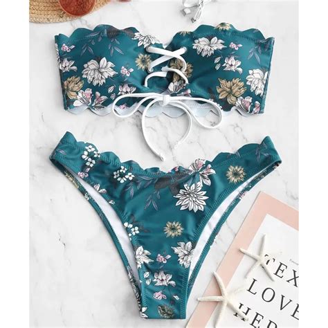 Womens Floral Print Badeanzug F R Frauen Gro E Gr E Frauen Bikini Hohe