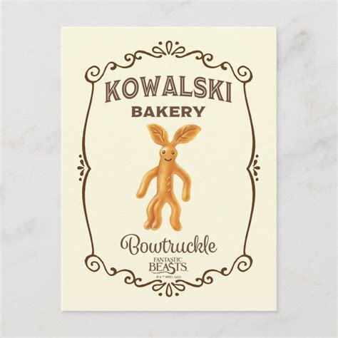 Kowalski Bakery - Bowtruckle Postcard | Zazzle | Postcard, Fantastic ...