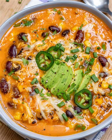 Creamy Chicken Enchilada Soup 3 Ways Healthy Fitness Meals