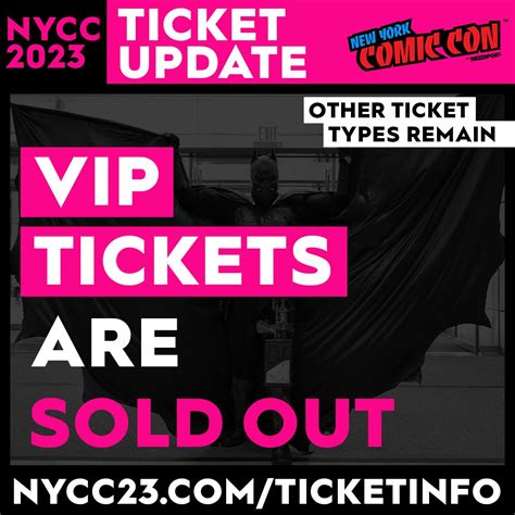 New York Comic Con on Twitter: "Update: NYCC VIPs are SOLD OUT! All ...