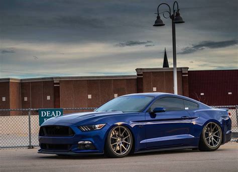 Derek Ninowski S Bagged 2015 S550 Ford Mustang Gt On Forgeline One Piece Forged Monoblock Ga1r