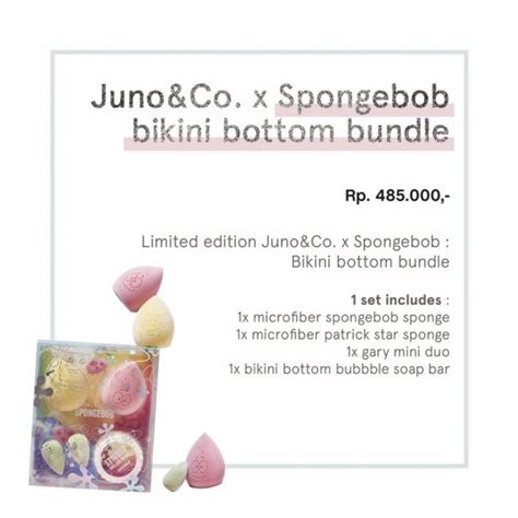 Jual JUNO Co X SPONGEBOB BIKINI BOTTOM BUNDLE Sponge Makeup LIMITED EDITION Shopee Indonesia