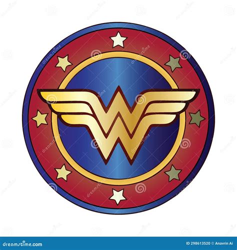 Wonder Woman Logo Vector Gradient Metallic Color Editorial Editorial Image - Illustration of ...