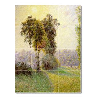 Camille Pissarro Country Painting Ceramic Tile Mural Wide X