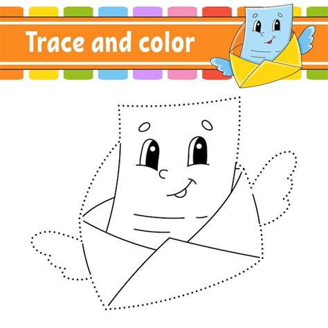 Premium Vector Trace And Color Coloring Page For Kids