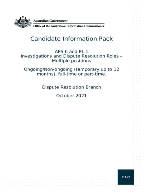 Candidate Ination Pack Subtitle Here Doc Template Pdffiller