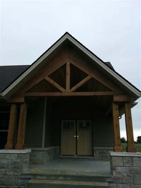 Timber gable end accents - Craftsman - Entry - Toronto - by Timberworks Carpentry | Houzz AU