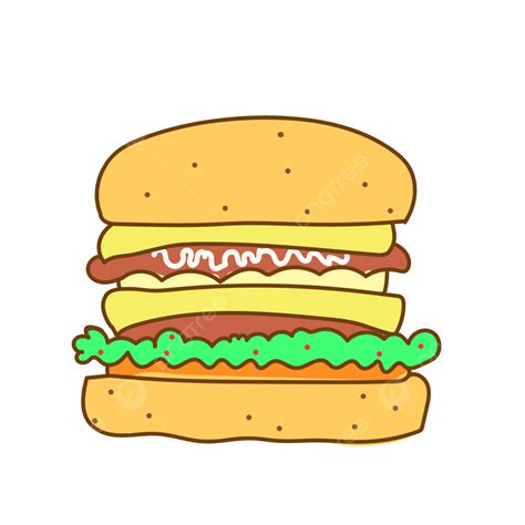 Cartoon Hand Drawn Kfc Mcdonald S Hamburger Illustration Food Food