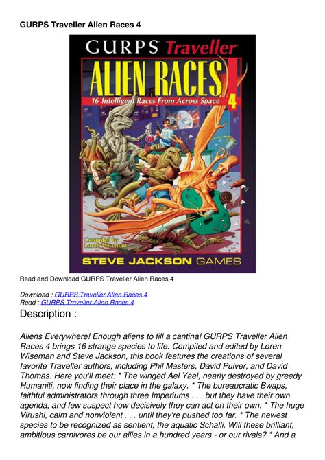 Pdf Gurps Traveller Alien Races 4 Download Gurps Traveller Alien