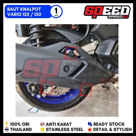 Jual Baut Dudukan Knalpot PCX Vario 125 150 Vario New Probolt Thailand