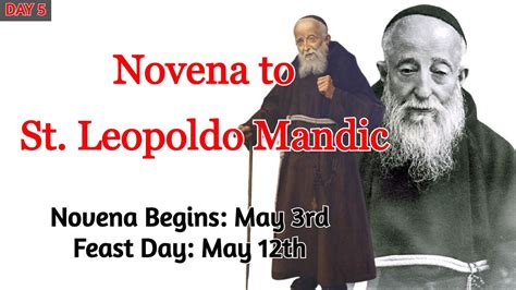 Novena To St Leopoldo Mandic Day 5 Youtube