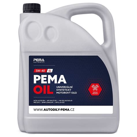 Motorový Olej Pema Oil 5w 40 5l — Autodíly Pema