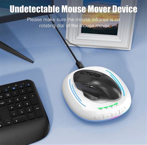 VKAROOD Mouse Jiggler Undetectable Mouse Mover Device With Timer ON