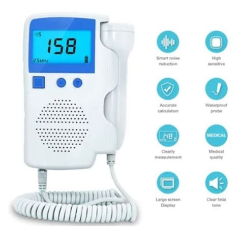 SONAR FETAL DOPPLER ULTRASSOM PORTÁTIL DIGITAL AZUL Rents Toy