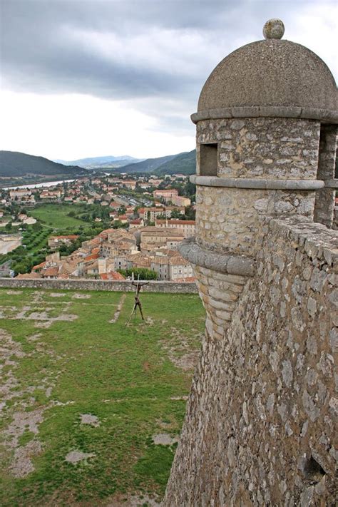 Sisteron Citadel, France stock photo. Image of mountain - 108391894