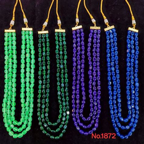 Semi Precious Gems Stone Beads Party Wear Gemstone Bead Necklace Shape Tumble At Best Price In