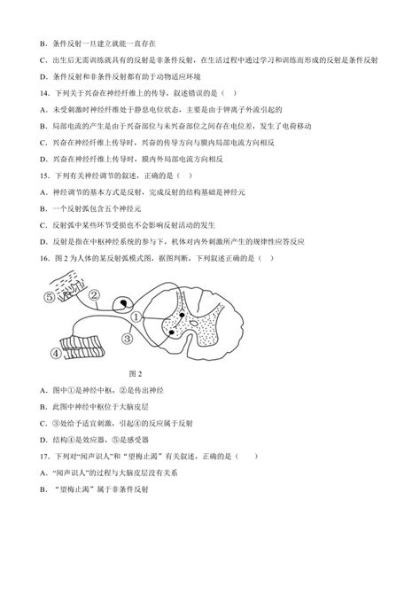 云南省昭通市威信县2023 2024学年高二上学期期中考试生物学试卷（含答案）21世纪教育网 二一教育