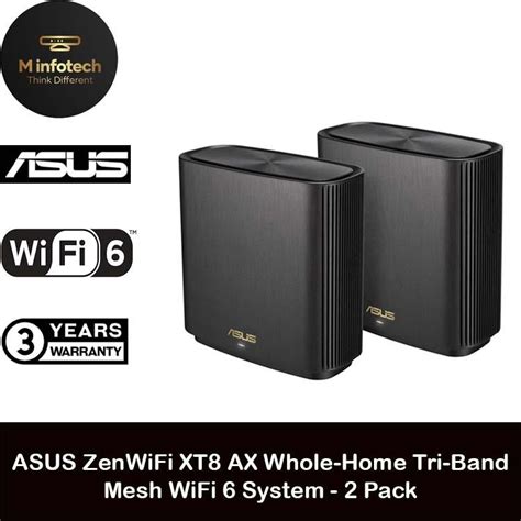 Asus Zenwifi Xt Ax Ax Whole Home Tri Band Mesh Wifi System