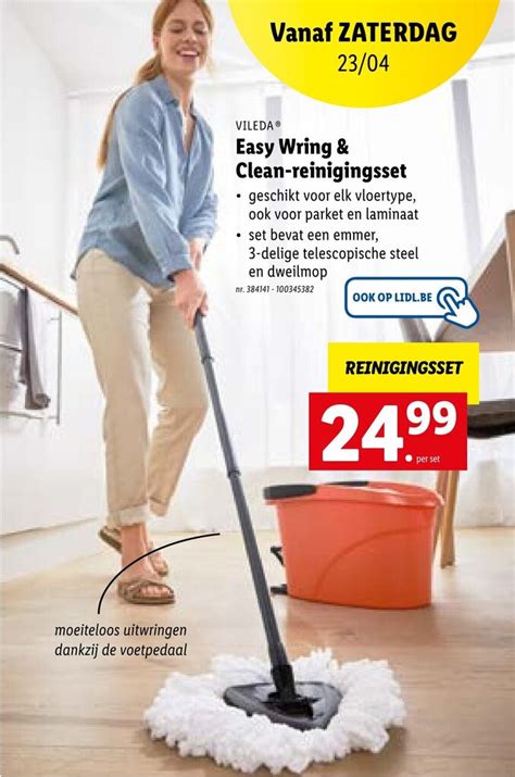 Vileda Easy Wring Clean Reinigingsset Promotie Bij Lidl