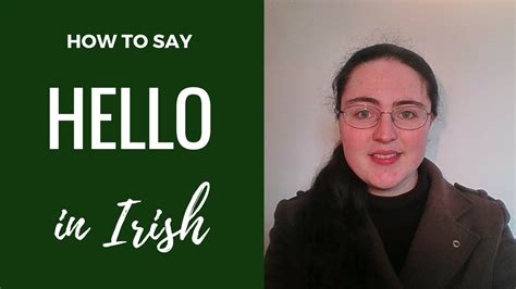 How To Say Hello In Irish Bitesizeirish Youtube