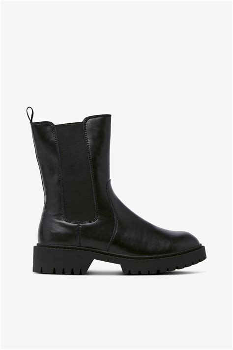 Duffy Boots I Skinn Svart Boots Ellos Se