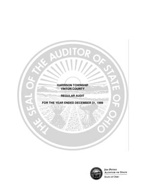 Fillable Online Auditor State Oh Harrison Township Vinton County