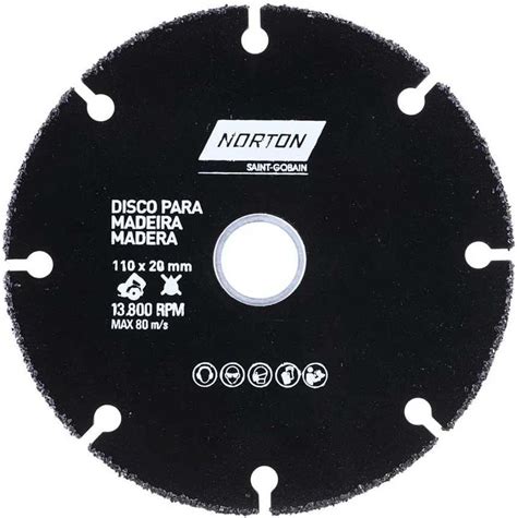 Disco De Corte Madeira 110X20 Norton Astúrias Materiais para Construção