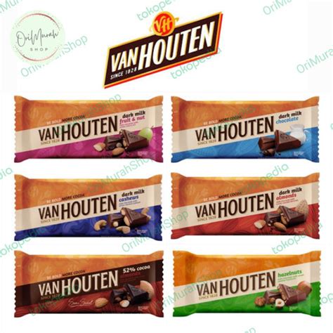 Promo Coklat Van Houten Dark Milk Cashew Almond Fruit Vanhouten