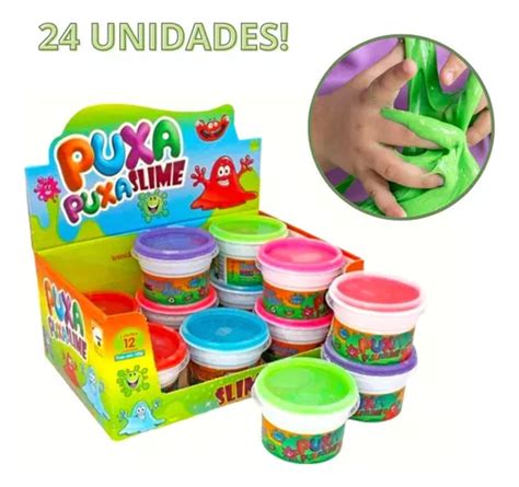 Kit 22 Slime Atacado Lembrancinha Revenda Puxa Colorida Frete grátis