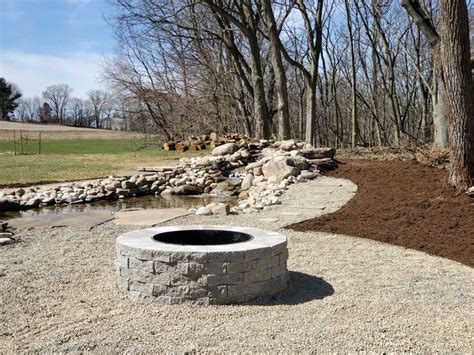 Waterfall, Pond & Fire Pit Installation - Indian Run Landscaping