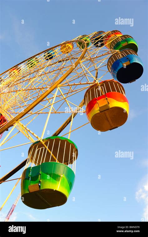 The Colourful Ferris Wheel Ride At The Luna Park Amusement Park Sydney