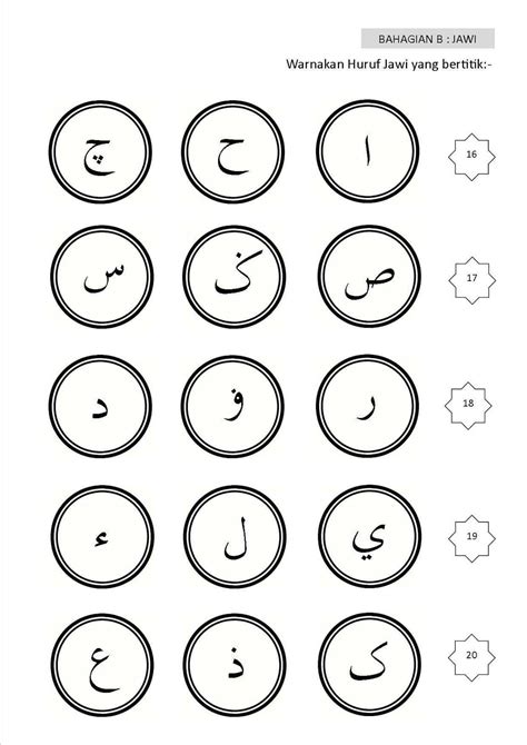 Latihan Tulisan Jawi Tahun 1