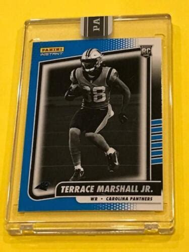 Terrace Marshall Jr 2021 Panini Instant NFL Black White Rookie 1 1