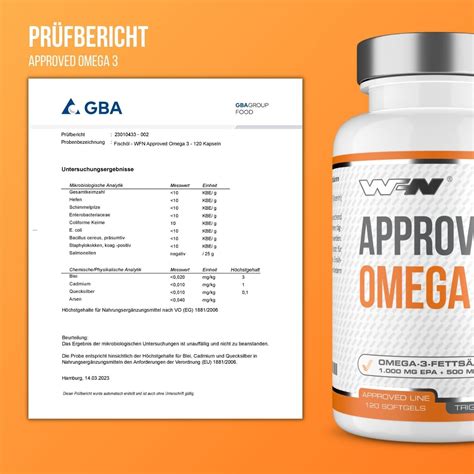 WFN Approved Omega 3 1 500 Mg EPA DHA 120 Kapseln 120 St Shop