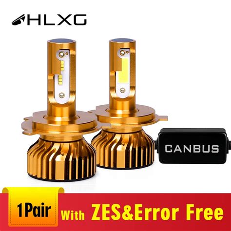 Hlxg H1 Canbus Led H11 Led H8 H4 H7 Lampada 9005 HB3 6000K 12000LM H7