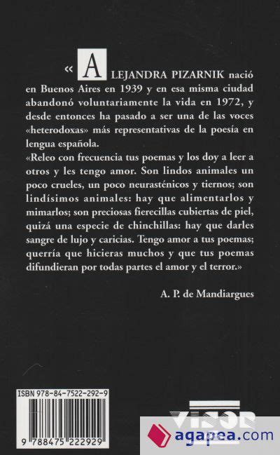 LA EXTRACCION DE LA PIEDRA DE LOCURA ALEJANDRA PIZARNIK 9788475222929