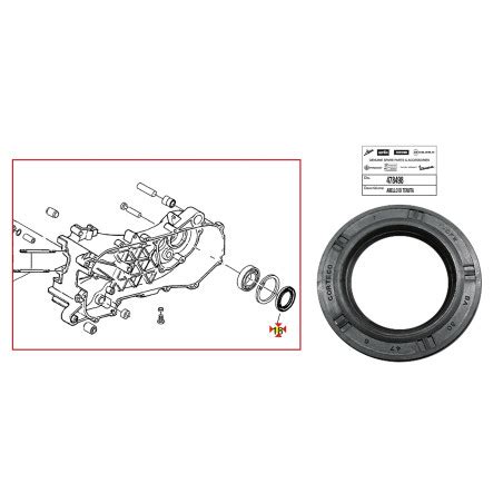 JOINT SPI AXE DE ROUE 47X30X6 ORIGINE PIAGGIO 50 FLY LIBERTY NRG