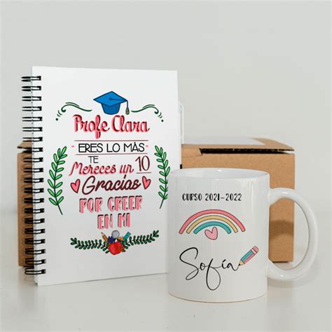 Libreta Y Taza Personalizadas Profe T Si Que Eres Influencer