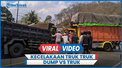 Kecelakaan Truk Dump Vs Truk Bermula Pecah Ban Youtube