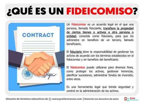 Qué es un Fideicomiso Definición de Fideicomiso