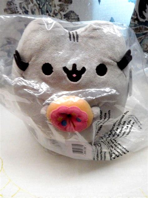 Nip Gund Pusheen Plush Snackable Pink Donut Stuffed Animal Cat 9 Age 1