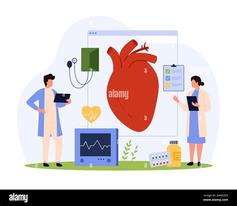 Diagnosis And Treatment Of Heart Disease Cardiology Vector