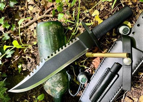 Rambo 1 First Blood Boot Dagger Survival Fixed Bowie Camping Hunting