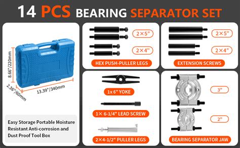 Amazon Hocamel 14PCS Bearing Separator Puller Set Heavy Duty 5