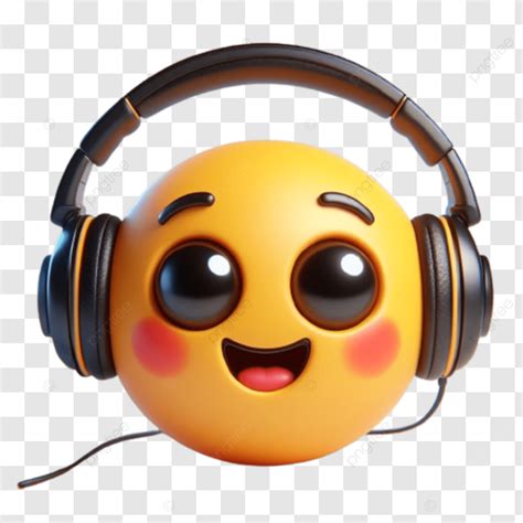 Music Emoji In Headphones Vector Music Emoji Headphones Vector