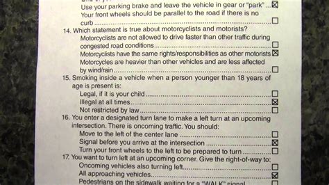 Texas Driver License Test Questions And Answers Test Motorcy